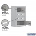 Salsbury Cell Phone Storage Locker - 4 Door High Unit (8 Inch Deep Compartments) - 6 A Doors and 1 B Door - steel - Surface Mounted - Master Keyed Locks
